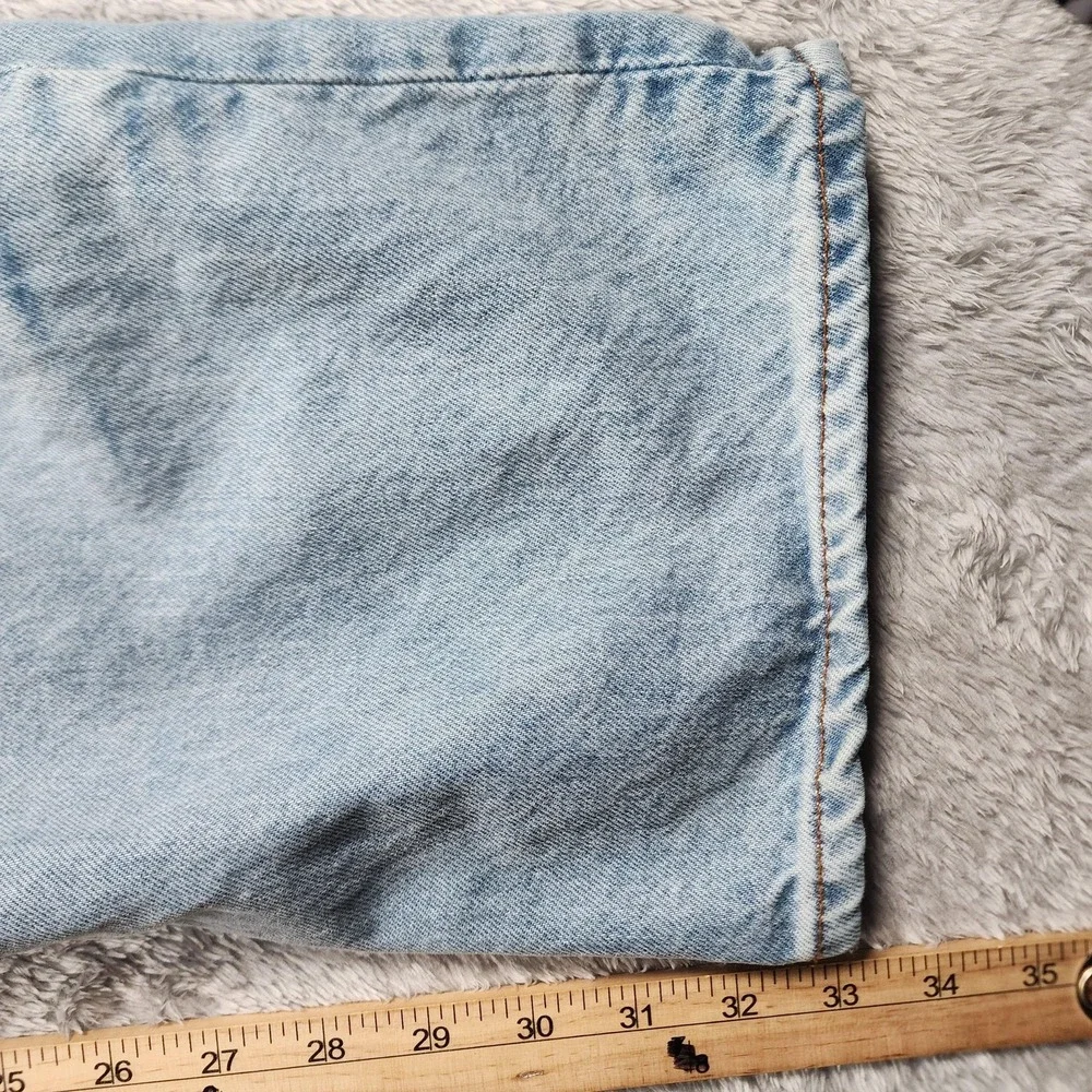 True Religion Jeans Mens 38x32 Ricky‎ Relaxed Straight Light Wash Blue Denim